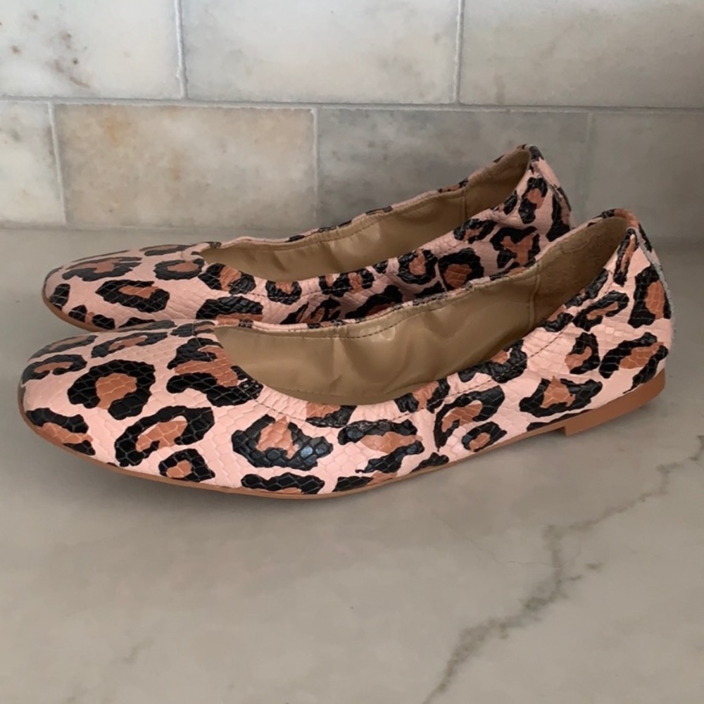 Vince Camino Leopard Ballet Flats